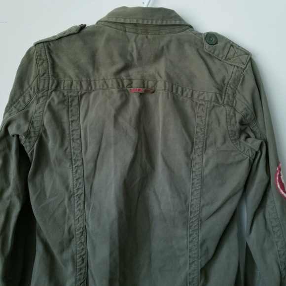 SUPERDRY JPN Black Label 7605 Division Super Aces Military Khaki Button Down M - Picture 4 of 16